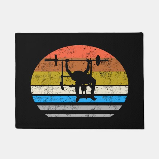 Paillasson bench press strengengtraining retro vintage venin (Devant)