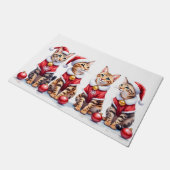 Paillasson Bengal Cat Christmas Dress Santa Hat (Incliné)
