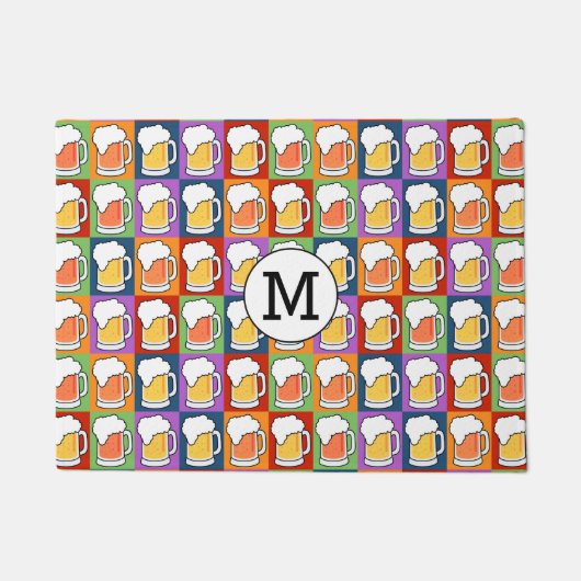 Paillasson BER Pop Art monomat personnalisé (Devant)