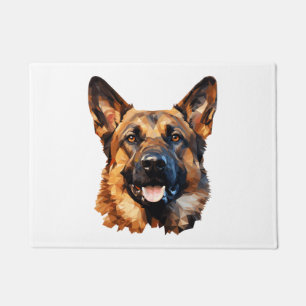 Paillasson Berger allemand cool en polygone de style classiqu