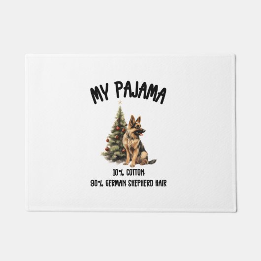 Paillasson berger allemand & Noël, Drôle Chien Design pour (Devant)