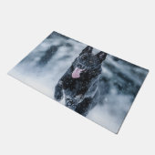 Paillasson Berger allemand noir dans la couverture de duvet d (Incliné)