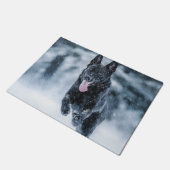 Paillasson Berger allemand noir dans la couverture de duvet d (Incliné)