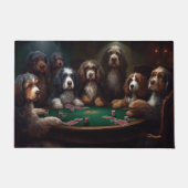 Paillasson Bernedoodle Chiens Jouer Poker Art (Devant)