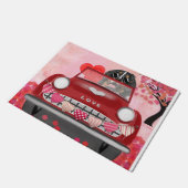 Paillasson Bernois Mountain Driving Car avec Coeurs Valentine (Incliné)