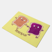 Paillasson Beurre d'arachide mignonne et caricature sandwich  (Incliné)