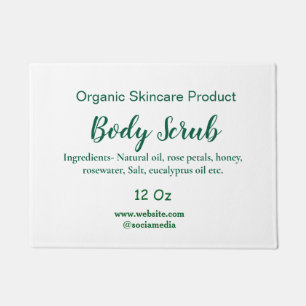 Paillasson Beurre de corps bio vert nature ajouter le nom dan