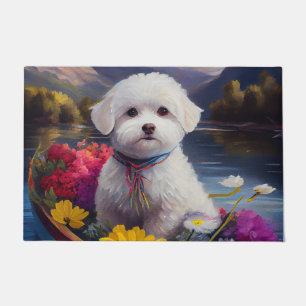Paillasson Bichon Frise sur une pagaie : une aventure Pittore