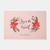 Paillasson Bienheureuse Typographie du Coeur rose (Devant)