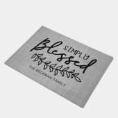 Paillasson Bienheureux Modern Rustic Farmhouse - Ajouter un n (Incliné)