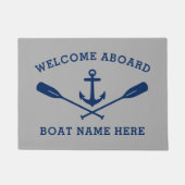 Paillasson Bienvenue À Bord D'Ancres Nautiques Croisés Oars G (Devant)