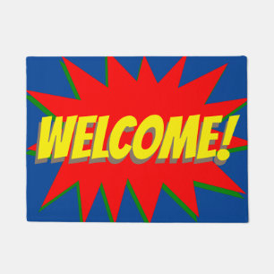 Paillasson Bienvenue à la bande dessinée Superhero