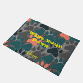 Paillasson Bienvenue à la maison, ami de Furry : Nom personna (Incliné)