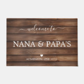 Paillasson Bienvenue à la porte de la maison de Nana & Papa (Devant)