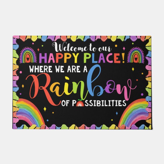 Paillasson Bienvenue À La Salle De Classe Mat, Dons D'Enseign (Devant)