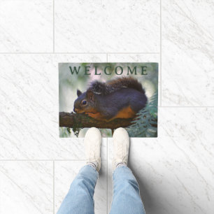 Paillasson Bienvenue à Little Douglas Squirrel