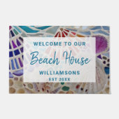 Paillasson Bienvenue à notre Beach House Shells Custom Doorma (Devant)