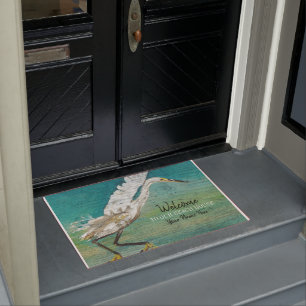 Paillasson Bienvenue À Notre Beach House Shorebird Art