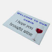 Paillasson Bienvenue à Notre Cabine Espère que vous avez appo (Incliné)