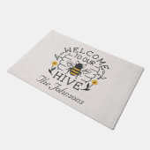 Paillasson Bienvenue à notre Hive Honey Bee Spring (Incliné)