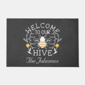 Paillasson Bienvenue à notre Hive Honey Bee Spring Doormat (Devant)