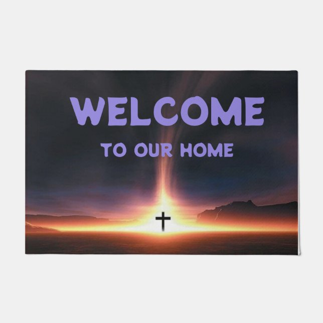 PAILLASSON BIENVENUE À NOTRE MAISON (Devant)