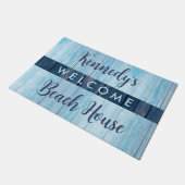 Paillasson Bienvenue À Notre Maison De Plage Nom De Famille B (Incliné)