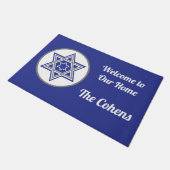 Paillasson "Bienvenue à notre maison" Étoile de David Custom (Incliné)