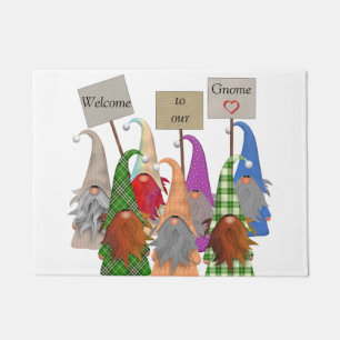 Paillasson Bienvenue à notre Mat Porte Gnome