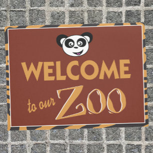 Paillasson Bienvenue à notre Zoo drôle