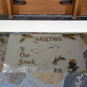 Paillasson Bienvenue à Our Beach Footprints in Sand