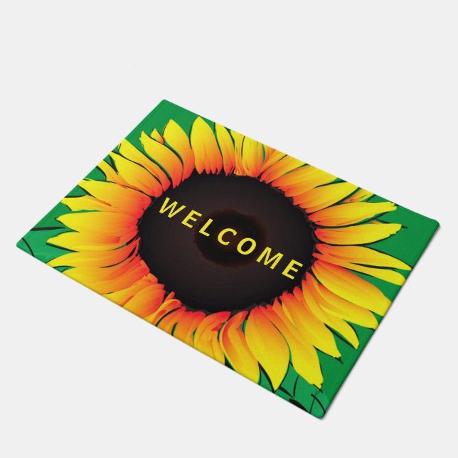 Paillasson Bienvenue à Sunflower Doormat (Incliné)