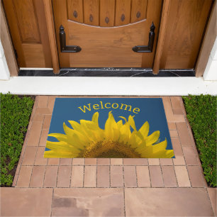 Paillasson Bienvenue à Sunflower jaune