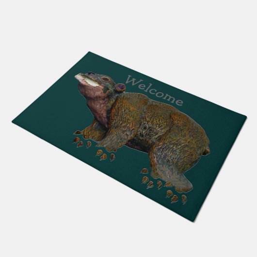 Paillasson Bienvenue à Walnut Bear (Incliné)