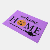 Paillasson Bienvenue Accueil Jack O'Lantern Halloween Broom W (Incliné)