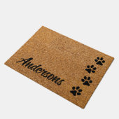 Paillasson Bienvenue Amoureux des chiens de chat animal de co (Incliné)