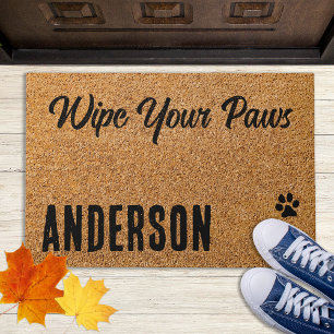 Paillasson Bienvenue - Amoureux des chiens - Effacer vos patt