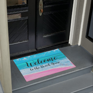 Paillasson Bienvenue au Beach House Pink Sand Beach Ocean