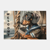 PAILLASSON BIENVENUE AU DACHSHUND (Devant)