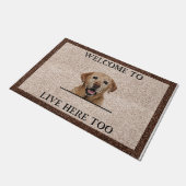 Paillasson Bienvenue chez le chien Mat, charmant chien (Incliné)