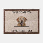 Paillasson Bienvenue chez le chien Mat, charmant chien (Devant)