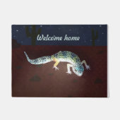 Paillasson Bienvenue chez vous gecko couleur arc-en-ciel (Devant)