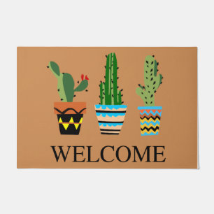 Paillasson Bienvenue Coloré Cactus Mat, Design tendance Cactu