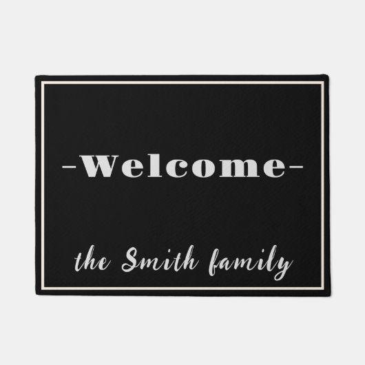 Paillasson "Bienvenue dans la famille Smith" Porte-mat person (Devant)