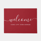 Paillasson Bienvenue dans le script de calligraphie couleur m (Devant)