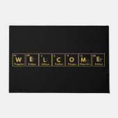 Paillasson Bienvenue dans le style de table périodique pour c (Devant)