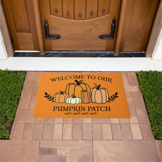 Paillasson Bienvenue dans notre Citrouille Patch Door Mat (De plein air)