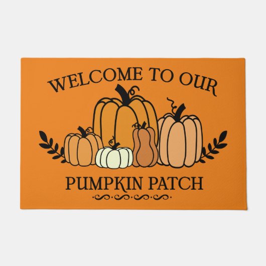 Paillasson Bienvenue dans notre Citrouille Patch Door Mat (Devant)