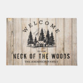 Paillasson Bienvenue dans notre famille de cou de cabines de  (Devant)