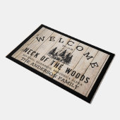 Paillasson Bienvenue dans notre famille de cou de cabines de  (Incliné)